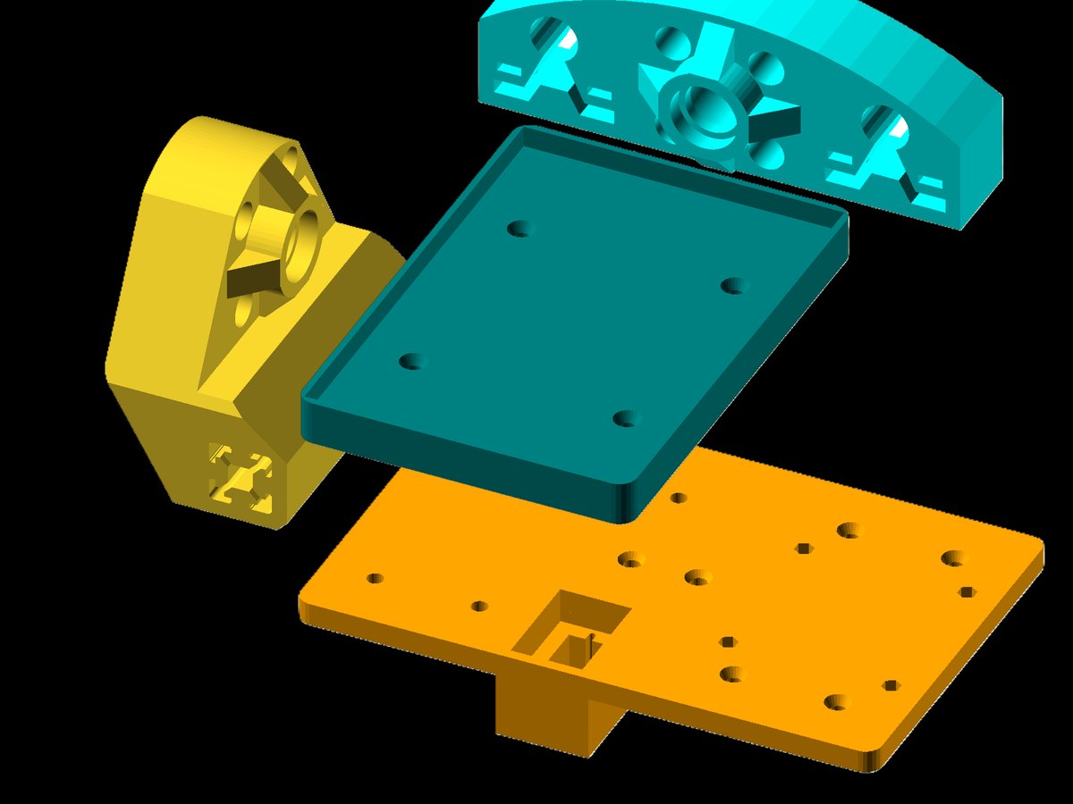Exploded view of the stage assembly